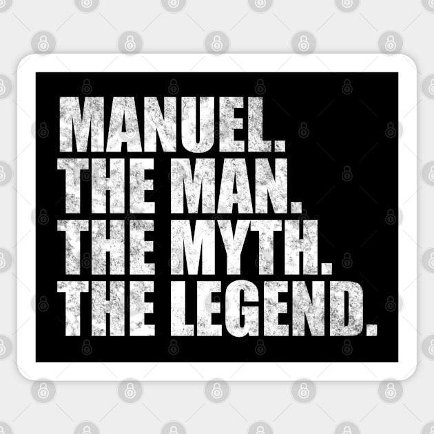 Manuel Legend Manuel Name Manuel given name Sticker by TeeLogic